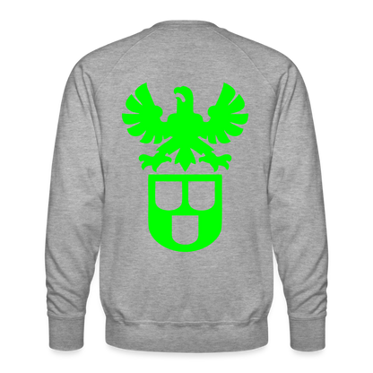 Unisex Premium Pullover "Lackierer" neongrün Grau meliert Männer Premium Pullover