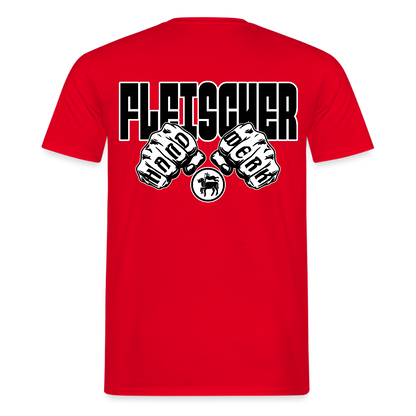 Unisex T-Shirt "Fleischer" (beidseitig bedruckt) Rot Männer T-Shirt