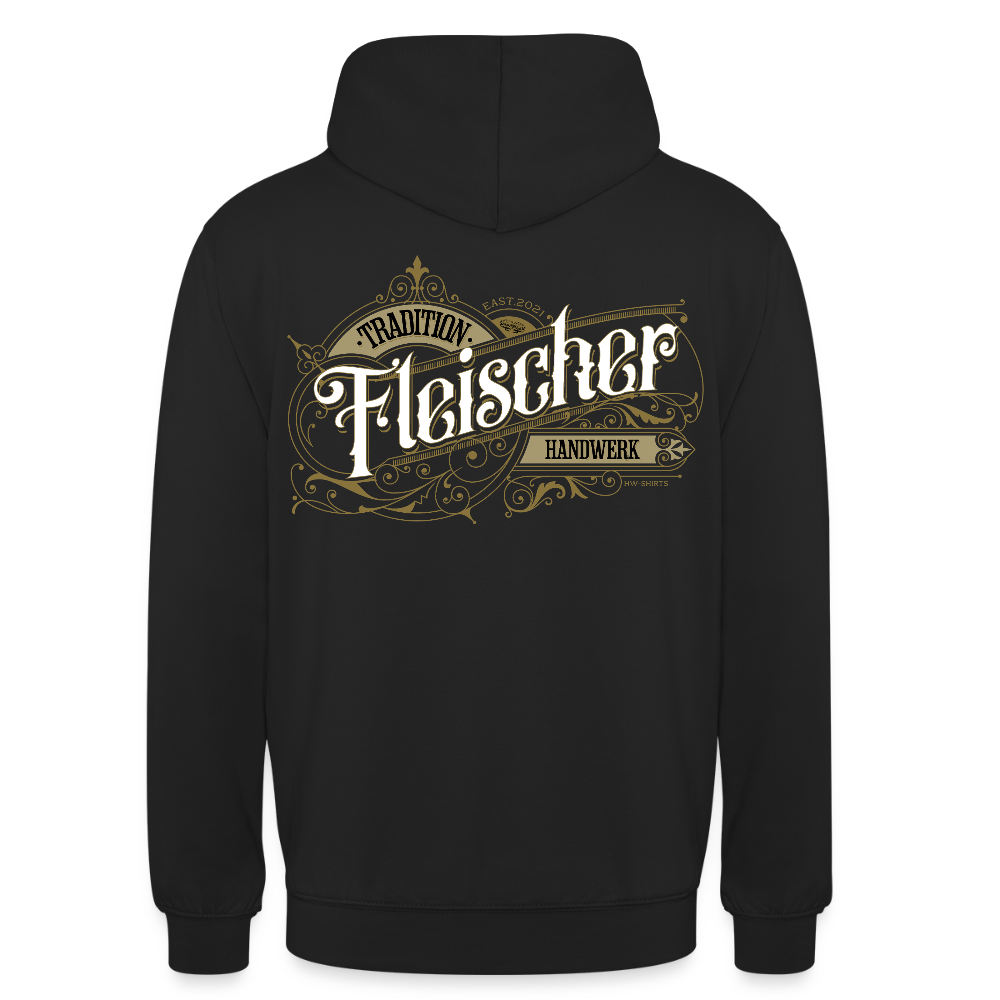 Unisex Hoodie "Fleischer" Nostalgie Handwerk Schwarz Unisex Hoodie