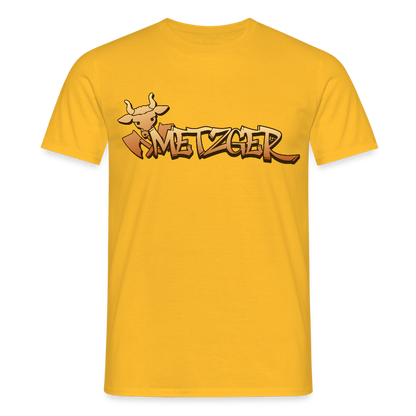 Unisex T-Shirt "Metzger" Gelb Männer T-Shirt