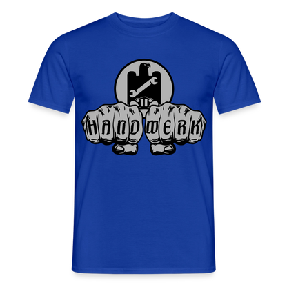 Unisex T-Shirt "KFZ-Mechaniker"-Power von Spreadconnect, Männer T-Shirt mit Mechaniker-Design, schwarzes Baumwollshirt