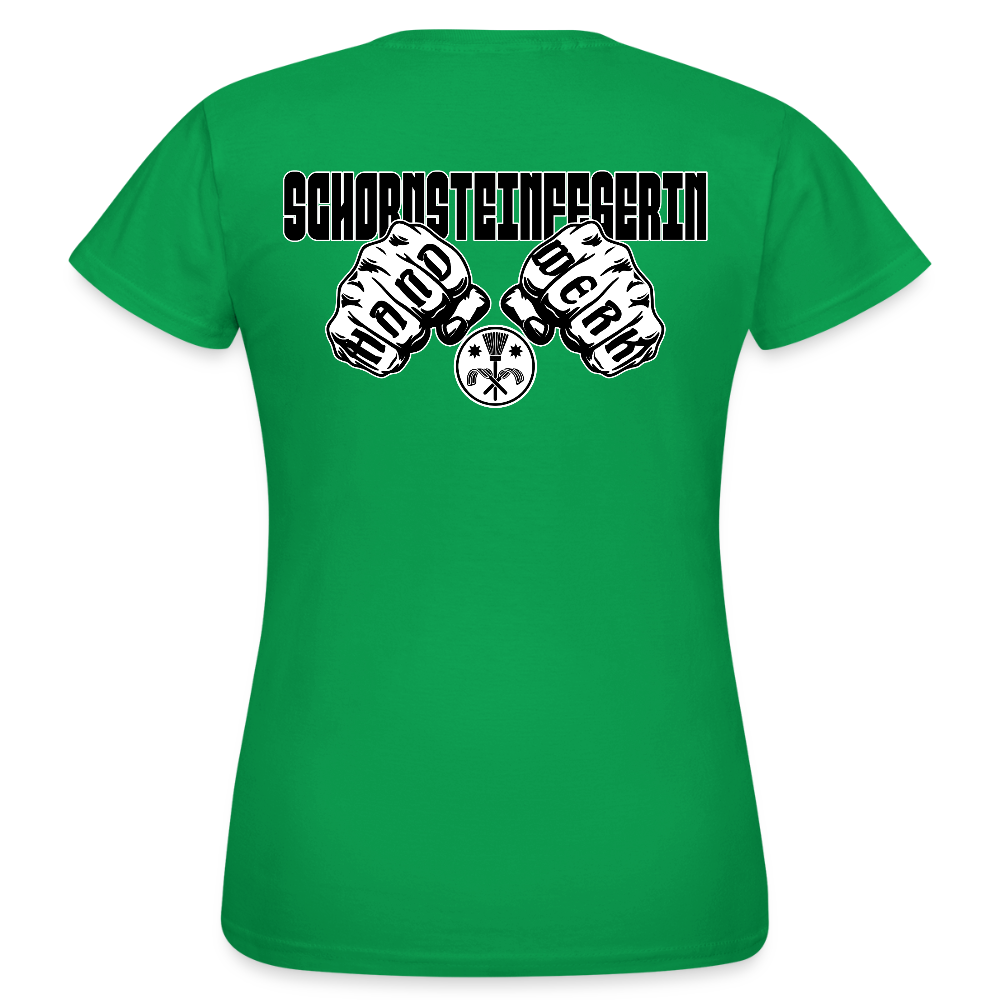 Frauen T-Shirt "Schornsteinfegerin" (beidseitig bedruckt) Kelly Green Frauen T-Shirt