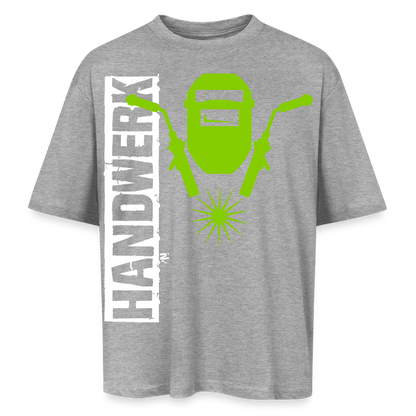 Oversized Unisex T-Shirt "Schweisser" Grau meliert Oversized Unisex T-Shirt