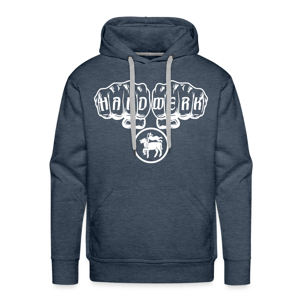 Männer Premium Hoodie "Fleischer" Jeansblau Männer Premium Hoodie
