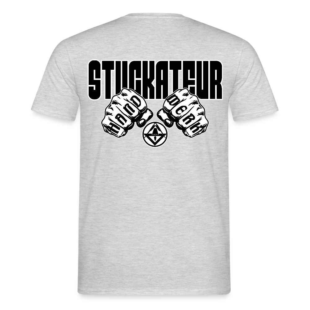 Unisex T-Shirt "Stuckateur" Grau meliert Männer T-Shirt