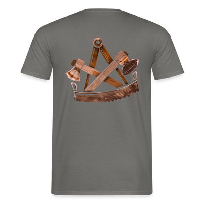 Unisex T-Shirt "Zimmermann" (beidseitig bedruckt) - Graphit