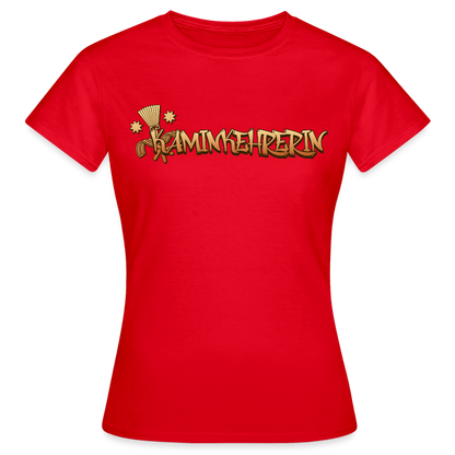 Frauen T-Shirt "Kaminkehrerin" Rot Frauen T-Shirt