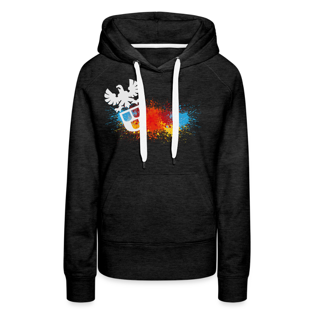 Frauen Premium Hoodie "Maler-Splash" Anthrazit Frauen Premium Hoodie