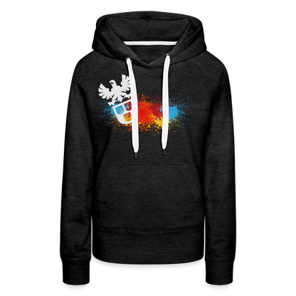 Frauen Premium Hoodie "Maler-Splash" Anthrazit Frauen Premium Hoodie