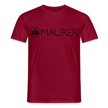 Unisex T-Shirt "Maurer" Ziegelrot Männer T-Shirt
