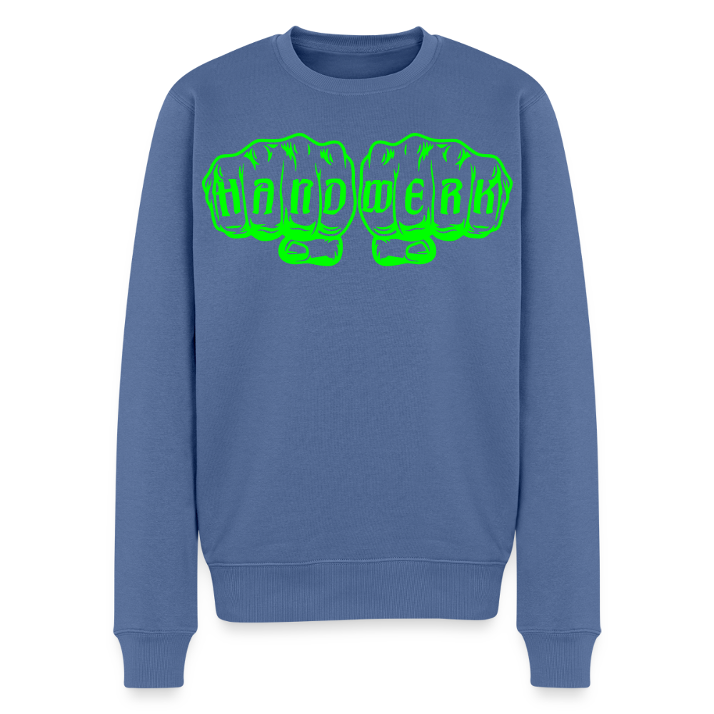 Unisex Premium Pullover "Metallbauer" neongrün Taubenblau Männer Premium Pullover