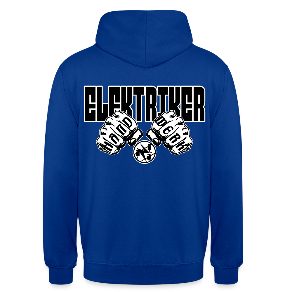 Unisex Hoodie "Elektriker" Royalblau Unisex Hoodie
