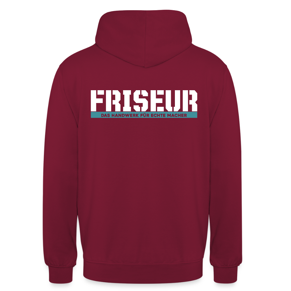 Unisex Hoodie HW-300 | MACHER "Friseur" Bordeaux Unisex Hoodie {{ color }}
