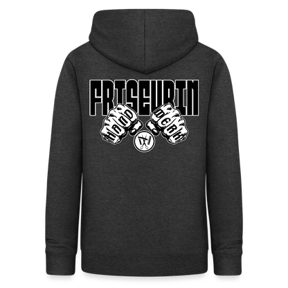 Frauen Hoodie "Friseurin" (beidseitig beruckt) Anthrazit Frauen Hoodie