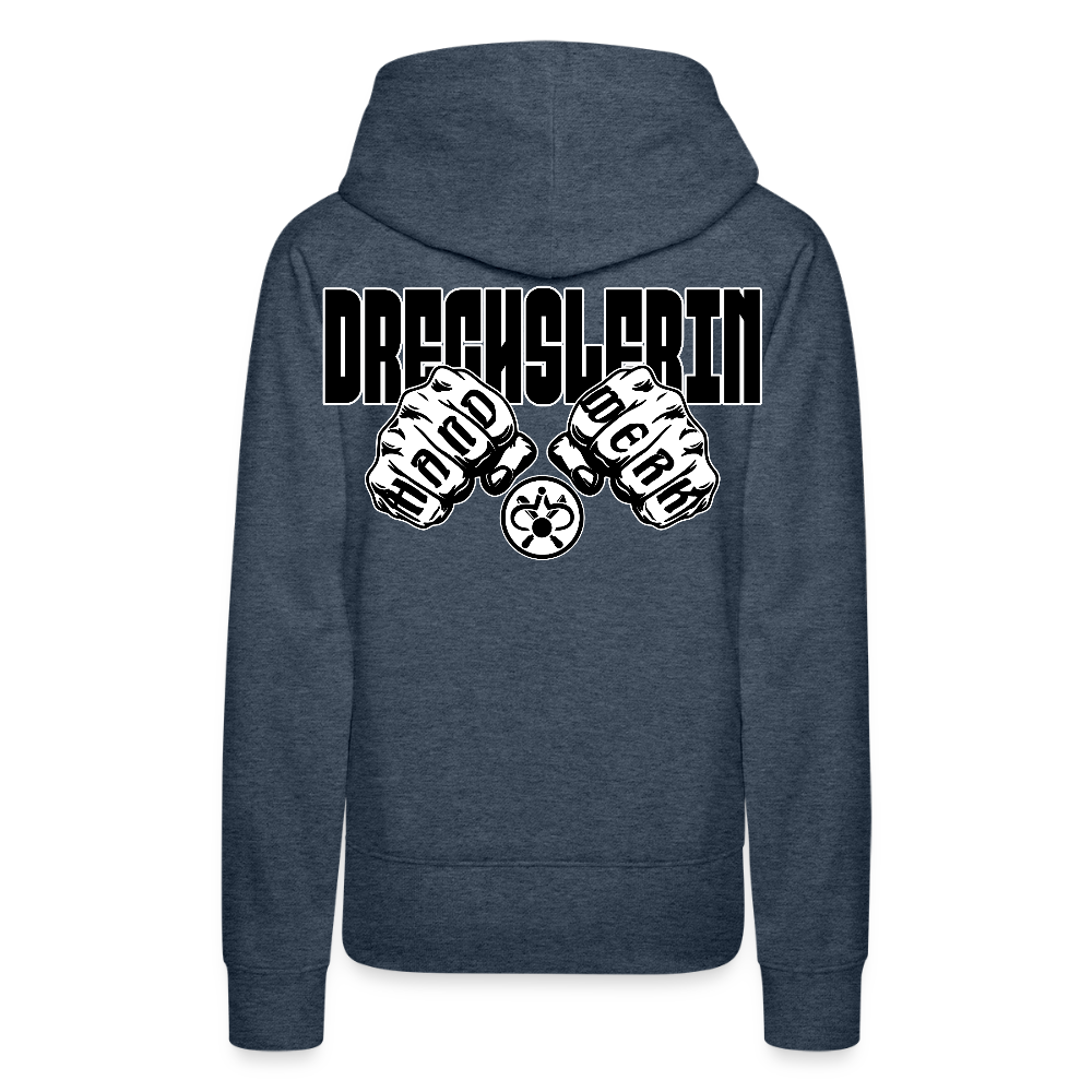 Frauen Hoodie "Drechsler" (beidseitig bedruckt) Jeansblau Frauen Premium Hoodie