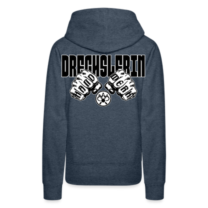Frauen Hoodie "Drechsler" (beidseitig bedruckt) Jeansblau Frauen Premium Hoodie