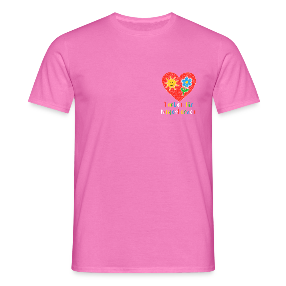 Unisex T-Shirt "Farben für Kinderherzen" (beidseitig bedruckt) Pink Männer T-Shirt