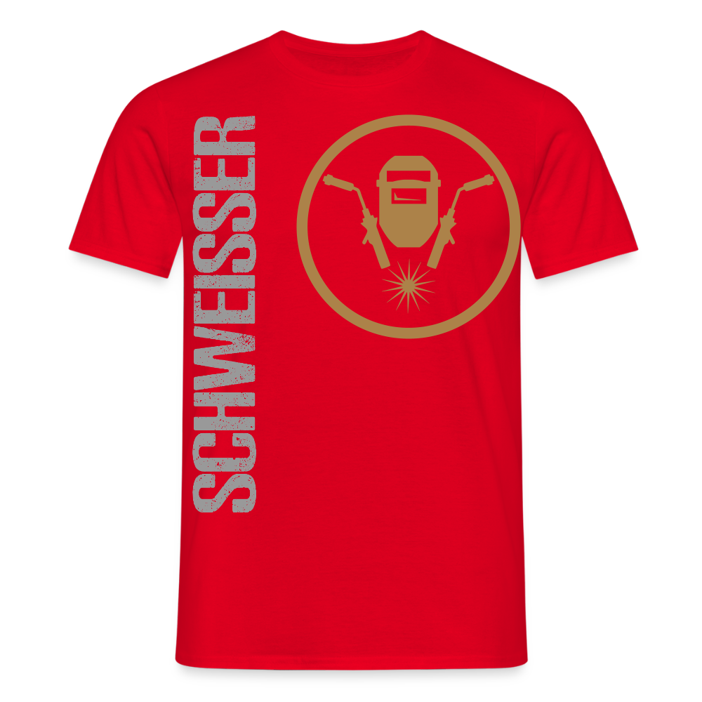 Unisex T-Shirt "Schweisser" Rot Männer T-Shirt