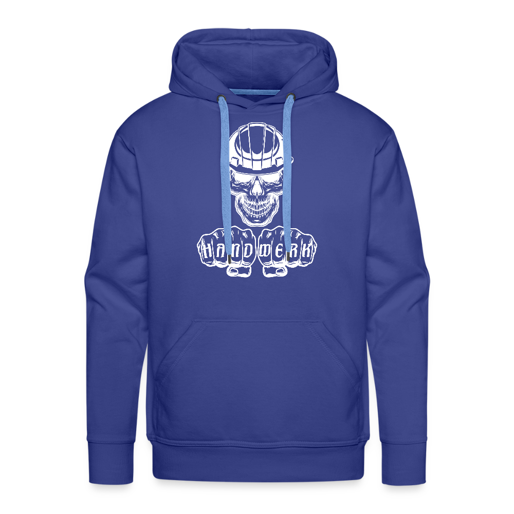 Männer Premium Hoodie "Skull-Helm-Handwerk" Königsblau Männer Premium Hoodie