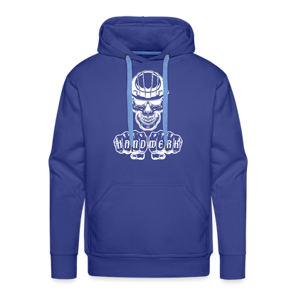 Männer Premium Hoodie "Skull-Helm-Handwerk" Königsblau Männer Premium Hoodie