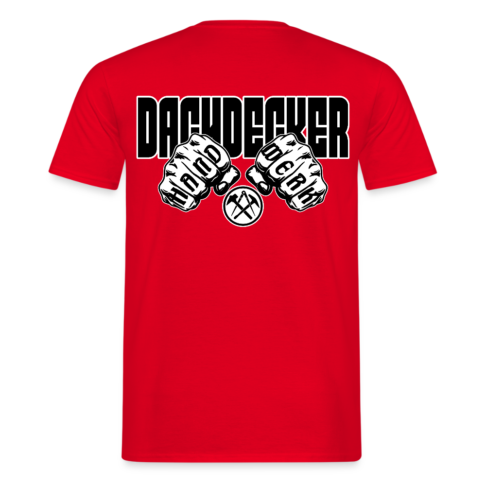 Unisex T-Shirt "Dachdecker" Rot Männer T-Shirt