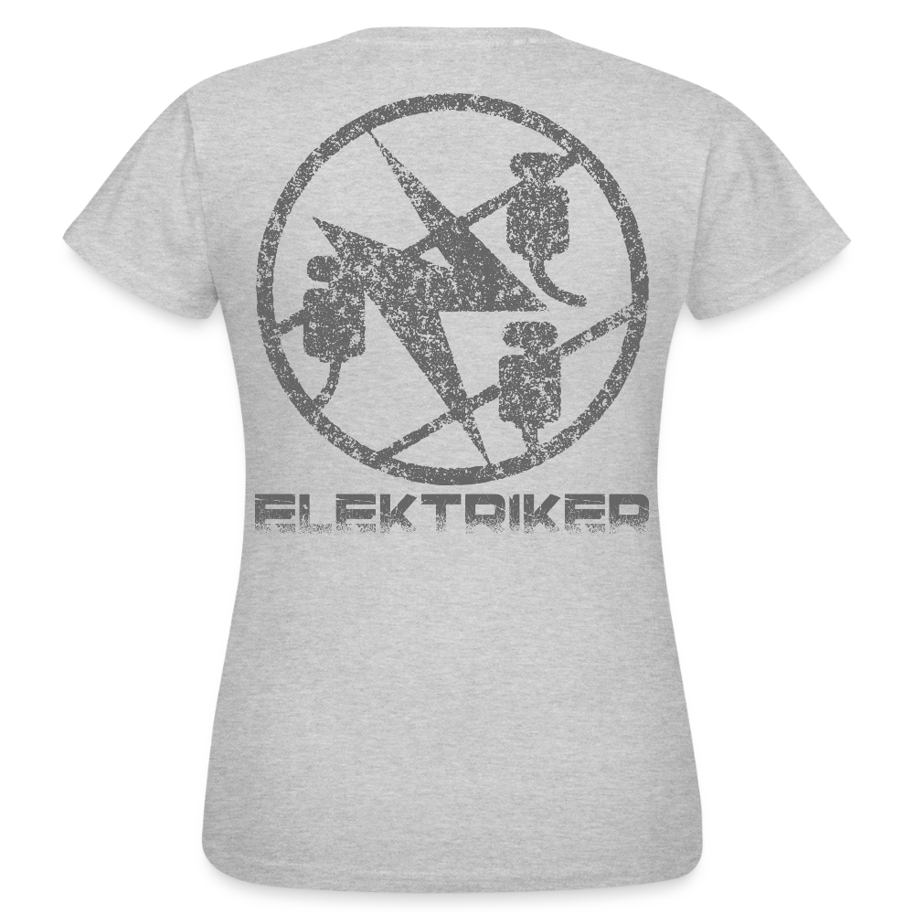 Frauen T-Shirt "Elektriker" Grau meliert Frauen T-Shirt