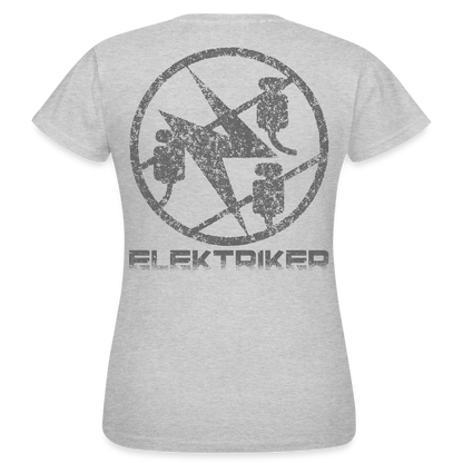 Frauen T-Shirt "Elektriker" Grau meliert Frauen T-Shirt