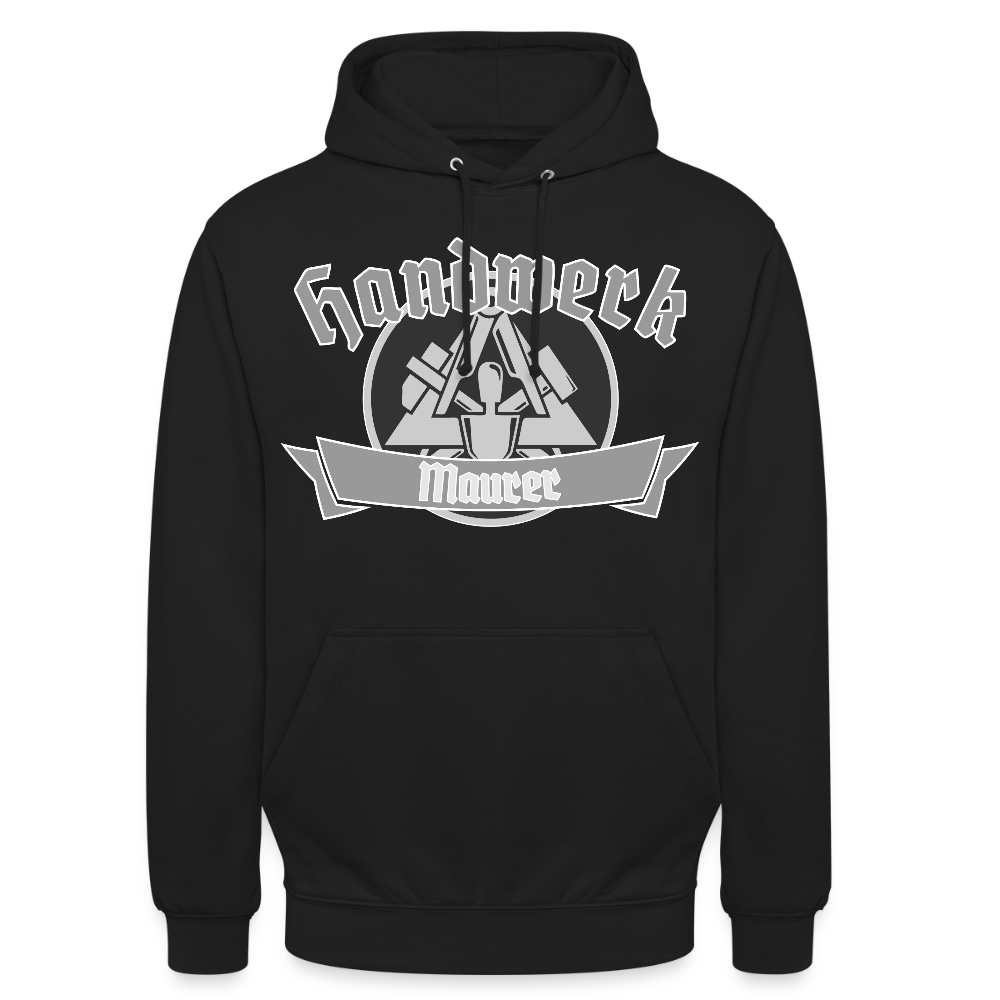 Unisex Hoodie "Maurer" Schwarz Unisex Hoodie