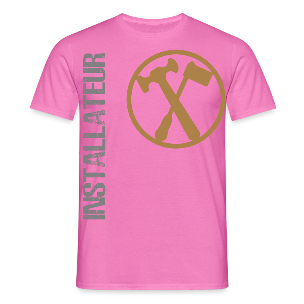 Unisex T-Shirt "Installateur" Pink Männer T-Shirt