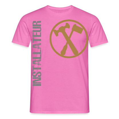 Unisex T-Shirt "Installateur" Pink Männer T-Shirt