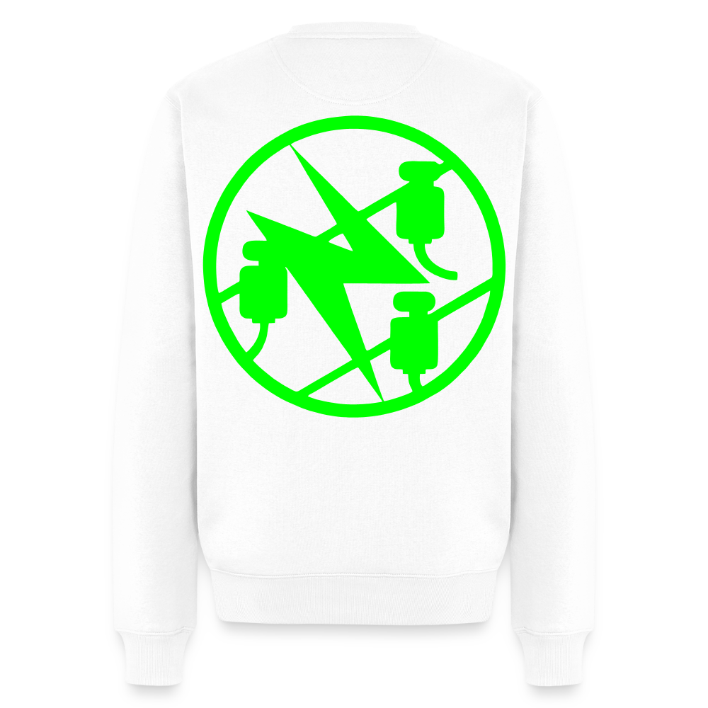 Unisex Premium Pullover "Elektriker" neongrün Weiß Männer Premium Pullover