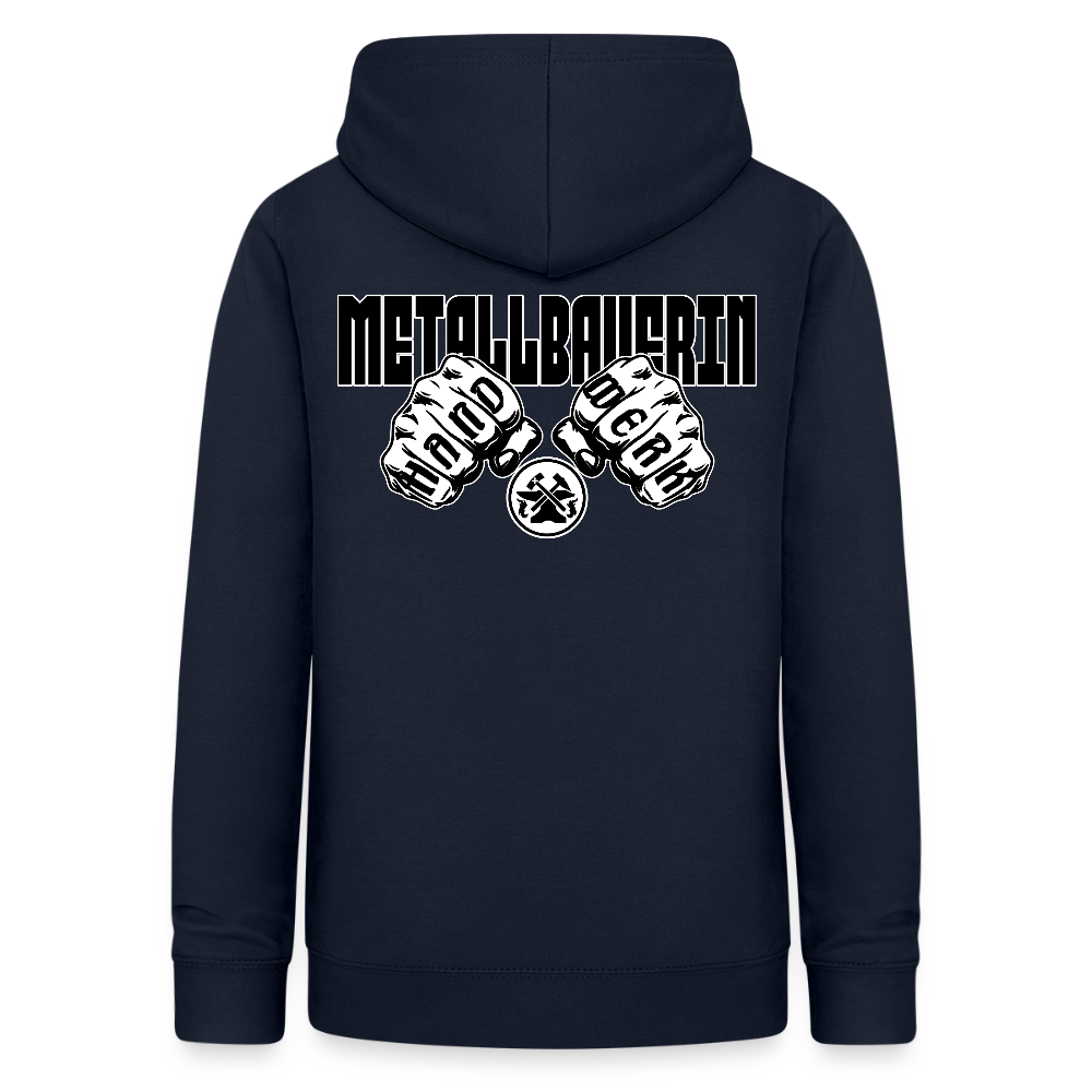 Frauen Hoodie "Metallbauerin" (beidseitig beruckt) Navy Frauen Hoodie