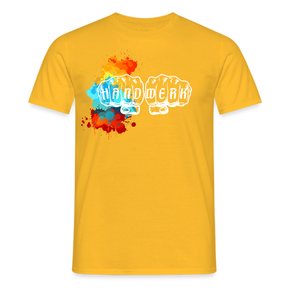 Unisex T-Shirt "Splash" Gelb Männer T-Shirt