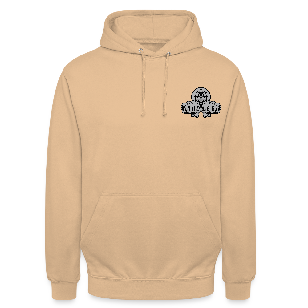 Unisex Standard Hoodie "Betonbauer" beidseitig bedruckt Pfirsich Unisex Hoodie