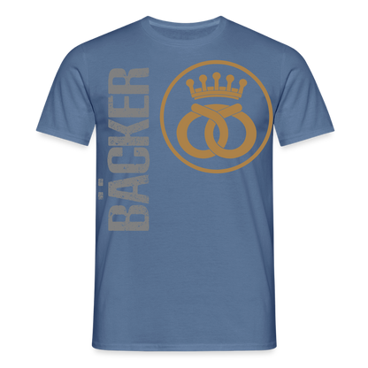Unisex T-Shirt "Bäcker" Taubenblau Männer T-Shirt