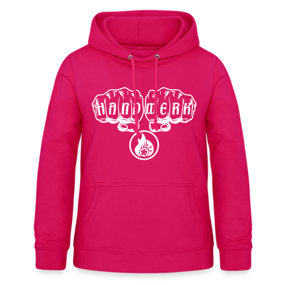 Frauen Hoodie "Klimatechniker" dunkles Pink Frauen Hoodie