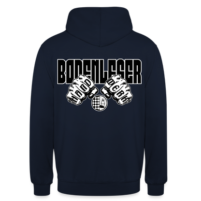 Unisex Hoodie "Bodenleger" (beidseitig bedruckt) - Navy