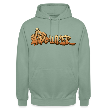 Unisex Hoodie "Maurer" Graugrün Unisex Hoodie