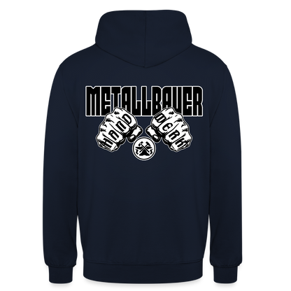 Unisex Hoodie "Metallbauer" (beidseitig bedruckt) Navy Unisex Hoodie
