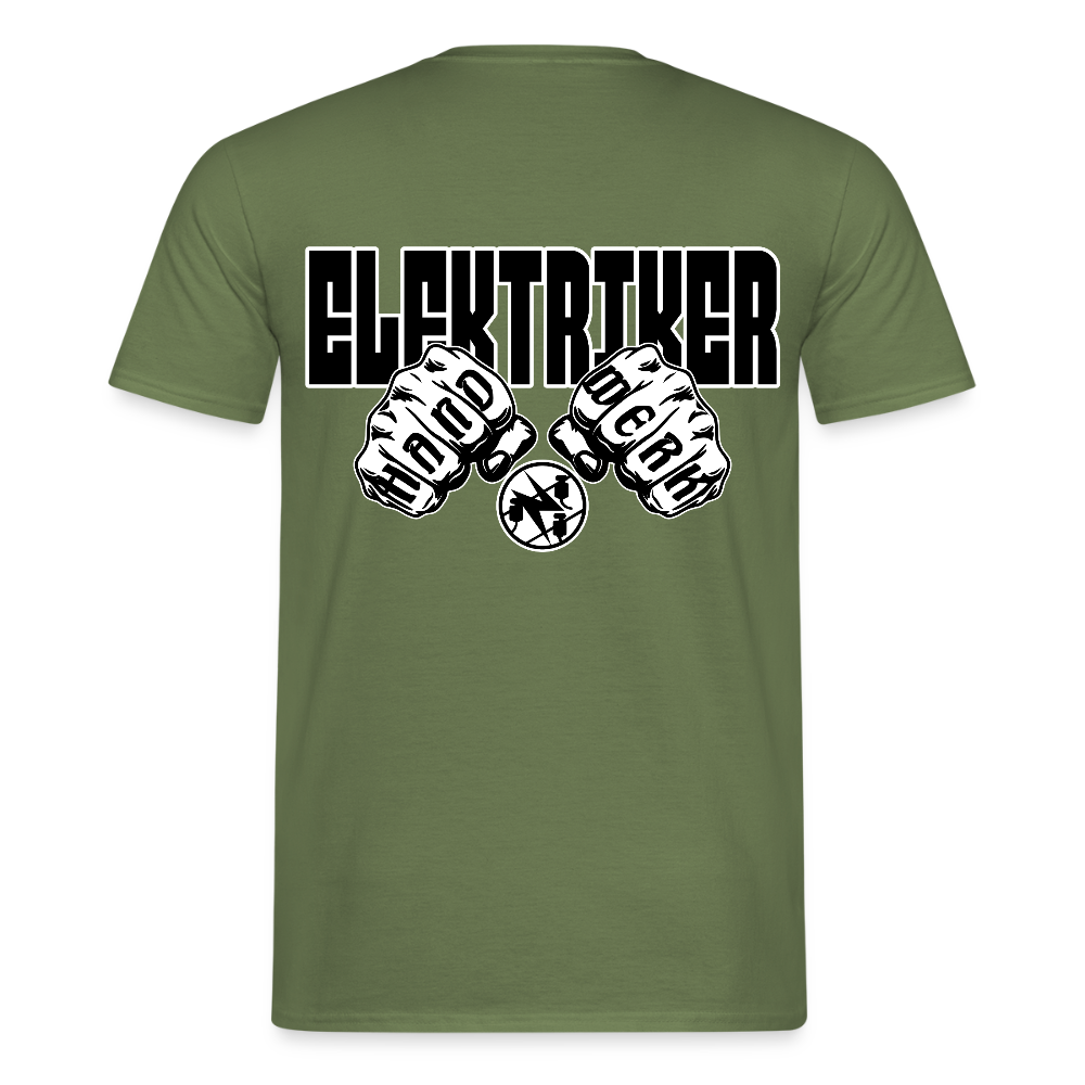 Unisex T-Shirt "Elektriker" Militärgrün Männer T-Shirt
