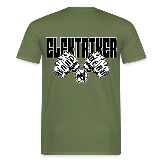 Unisex T-Shirt "Elektriker" Militärgrün Männer T-Shirt
