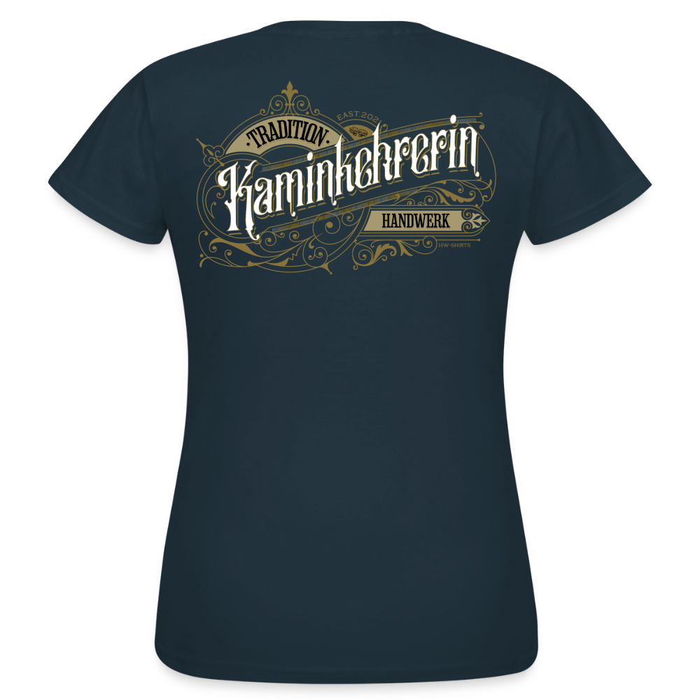 Frauen T-Shirt "Kaminkehrerin" von Spreadconnect mit nostalgischem Druck, bequemes Baumwoll-Shirt für Damen, detailreiche Grafik sichtbar