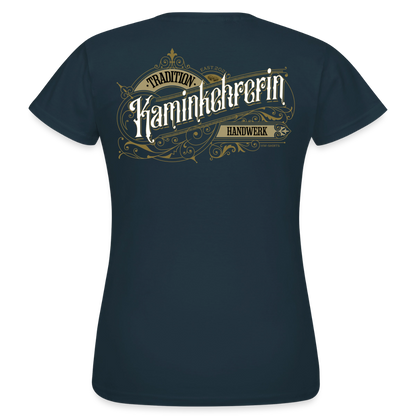 Frauen T-Shirt "Kaminkehrerin" von Spreadconnect mit nostalgischem Druck, bequemes Baumwoll-Shirt für Damen, detailreiche Grafik sichtbar