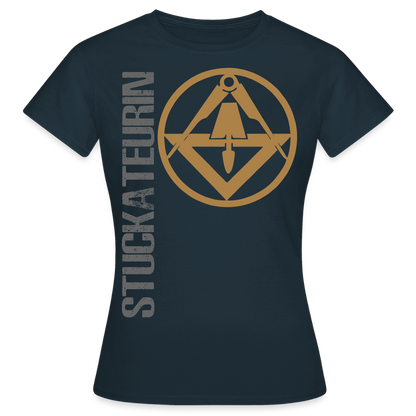 Frauen T-Shirt "Stuckateurin" Navy Frauen T-Shirt