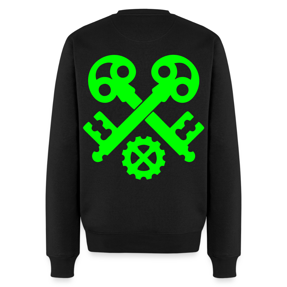 Unisex Premium Pullover "Schlosser" neongrün Schwarz Männer Premium Pullover