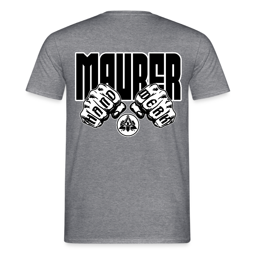 Unisex T-Shirt "Maurer" Graphit meliert Männer T-Shirt