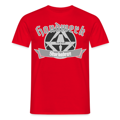 Unisex T-Shirt "Stuckateur" Rot Männer T-Shirt
