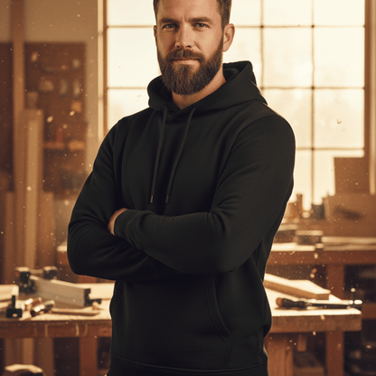 Premium Hoodie HW-300| Für stolze Handwerker | (S-4XL) | Blanko Schwarz Sweatshirt