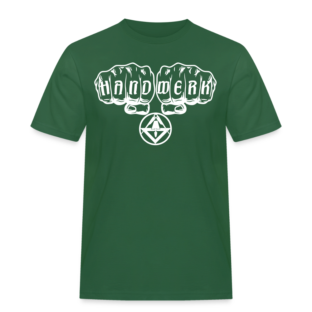 Männer Workwear T-Shirt "Stuckateur" - Flaschengrün