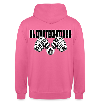 Unisex Hoodie "Klimatechniker" (beidseitig bedruckt) - Pink